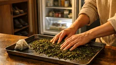 茶殻は捨てないで、乾燥するだけで冷蔵庫と靴箱のニオイ対策に