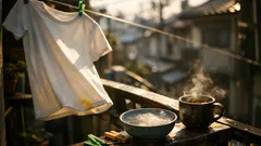 カレーのシミが落ちないときは日光が効く?洗ってから外干しする簡単手順