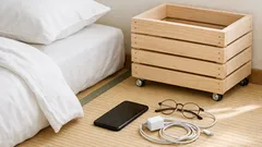 100均の桐すのこで完成、キャスター付きサイドテーブルの作り方