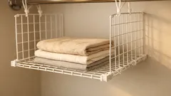 100均ワイヤーネットでクローゼットが増える 折りたたみ棚の作り方