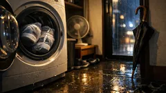 濡れた靴が朝まで乾かない…洗濯機の脱水10分でラクに乾かすコツ