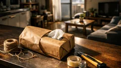 スタバの紙袋が捨てられない人へ、簡単リメイクでティッシュカバーにする方法