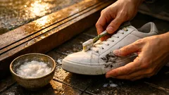 白いスニーカーの黒ずみ、家にある3つで今すぐ落とす簡単ケア