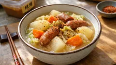 市販の「とり野菜みそ」で味が決まる、具だくさん和風ポトフの簡単レシピ