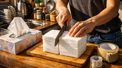 ボックスティッシュは開封したら半分に切るだけで減りが遅くなる節約ワザ