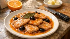 豚ロースが一気に華やぐ：オレンジ果汁でさっと煮からめるスカロッピーネ