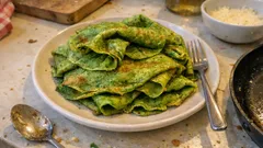 ミキサーで混ぜるだけ。ほうれん草入り塩味クレープ「クレスペッレ」のしっとりレシピ