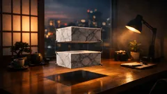 100均だけで作れる浮かせる収納、テンセグリティで箱が宙に浮くDIY