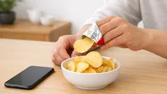 ポテトチップスで指がテカらない、袋でできる手を汚さない食べ方4選