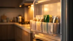 冷蔵庫の袋調味料が雪崩れない100均収納ケース活用術