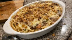 余ったシチューがごちそうに：チーズ香るスパゲッティグラタンの簡単リメイク