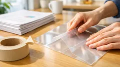 クリアファイルで書類が折れない、バッグに収まるミニ見開きファイルの作り方